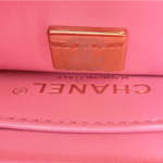 Chanel Lambskin Enamel Quilted Pending CC Mini Square Flap Pink - Image 5