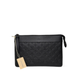 Louis Vuitton Calfskin Monogram Pochette Voyage Souple Black
