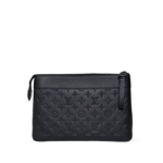 Louis Vuitton Calfskin Monogram Pochette Voyage Souple Black - Image 2