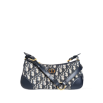 Christian Dior Navy Blue Fabric Oblique 30 Montaigne Wanderlust Shoulder Bag