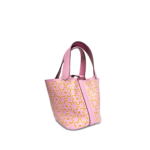 Hermes Swift Micro Lucky Daisy Picotin Lock Mauve Sylvestre Pink - Image 3