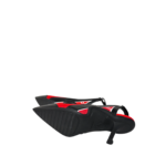 Louis Vuitton Slingback Pumps Black Red Satin 38 - Image 5
