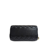 Chanel Black Caviar Quilted Barrel Roller Papillon With Chain Black Crossbody - Image 3