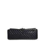 Chanel Reissue 2.55 Jumbo Flap Chevron Sheepskin Black On Black Shoulder Bag - Image 3