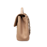 Chanel Calfskin Quilted Chevron In The City Bag Beige - Image 4