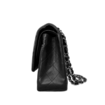 Chanel Lambskin Quilted Medium Double Flap Black SHW - Image 4