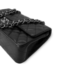 Chanel Lambskin Quilted Medium Double Flap Black SHW - Image 5