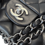Chanel Lambskin Quilted Medium Double Flap Black SHW - Image 12