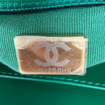 Chanel Shiny Aged Calfskin Quilted Nano Kelly Shopper Green - Image 9