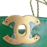 Chanel Shiny Aged Calfskin Quilted Nano Kelly Shopper Green - Image 7