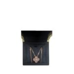 Van Cleef & Arpels 18k Rose Gold Obsidian Diamond 2023 Holiday Alhambra Pendant